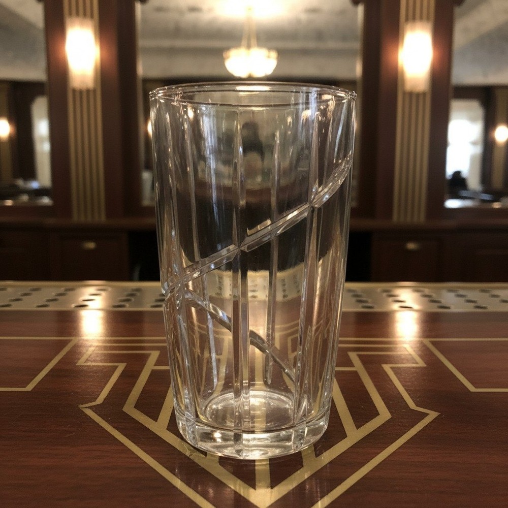 Mikasa Crystal Uptown Highball Glass,‎ Vintage Vertical Swirl Tumbler, Drinkware